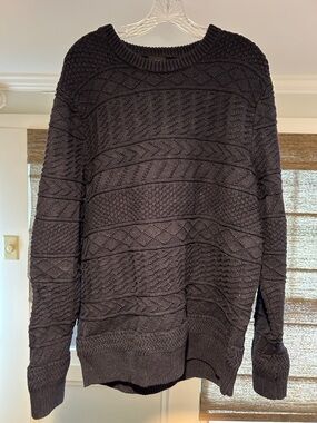 J Crew Men's Textured Knit Crewneck Sweater